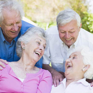 Group of senior citizens enjoying Trinity Community