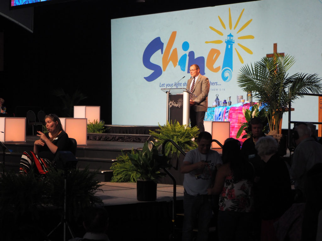 CHHSM President and CEO Michael J. Readinger greets delegates to General Synod.