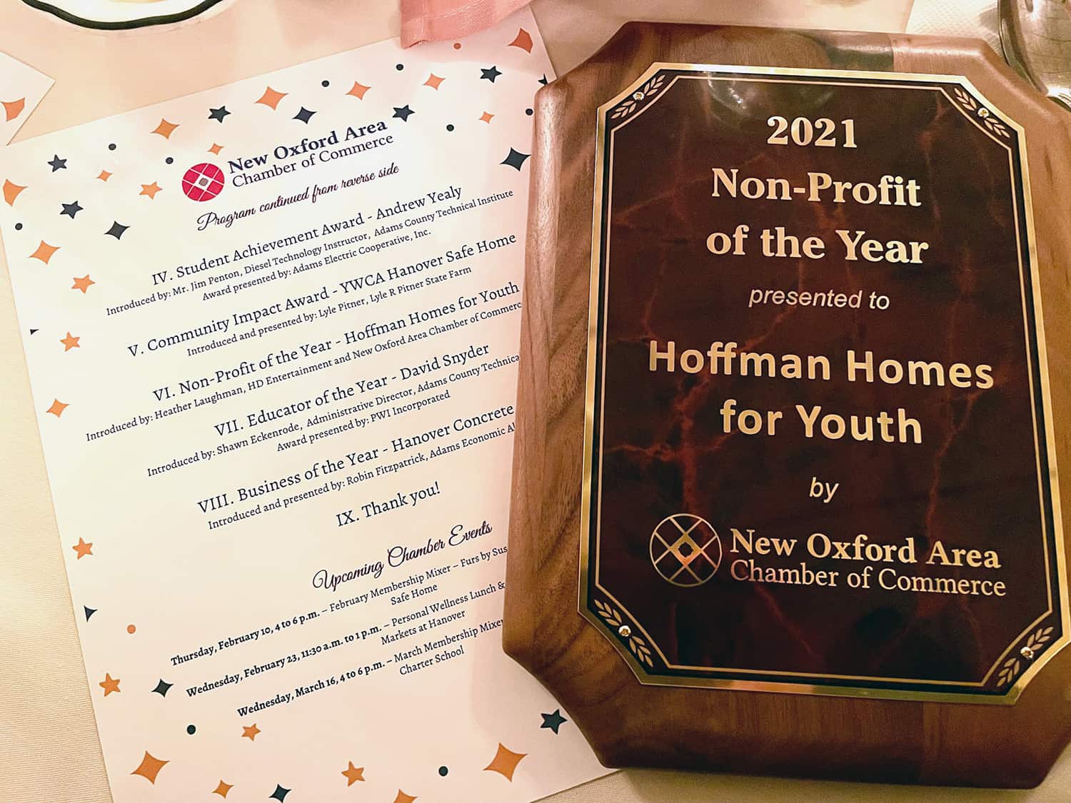 Hoffman Homes for Youth Receives Nonprofit of Year Award CHHSM